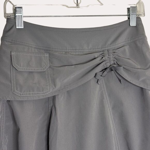Athleta Lucky In Love Tennis Athletic Skort Skirt Cinch Ruched Gray 2 bv - Picture 3 of 9